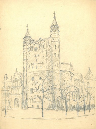 O.L.Vr.kerk westzijde, 22 januari 1928